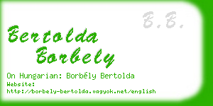 bertolda borbely business card